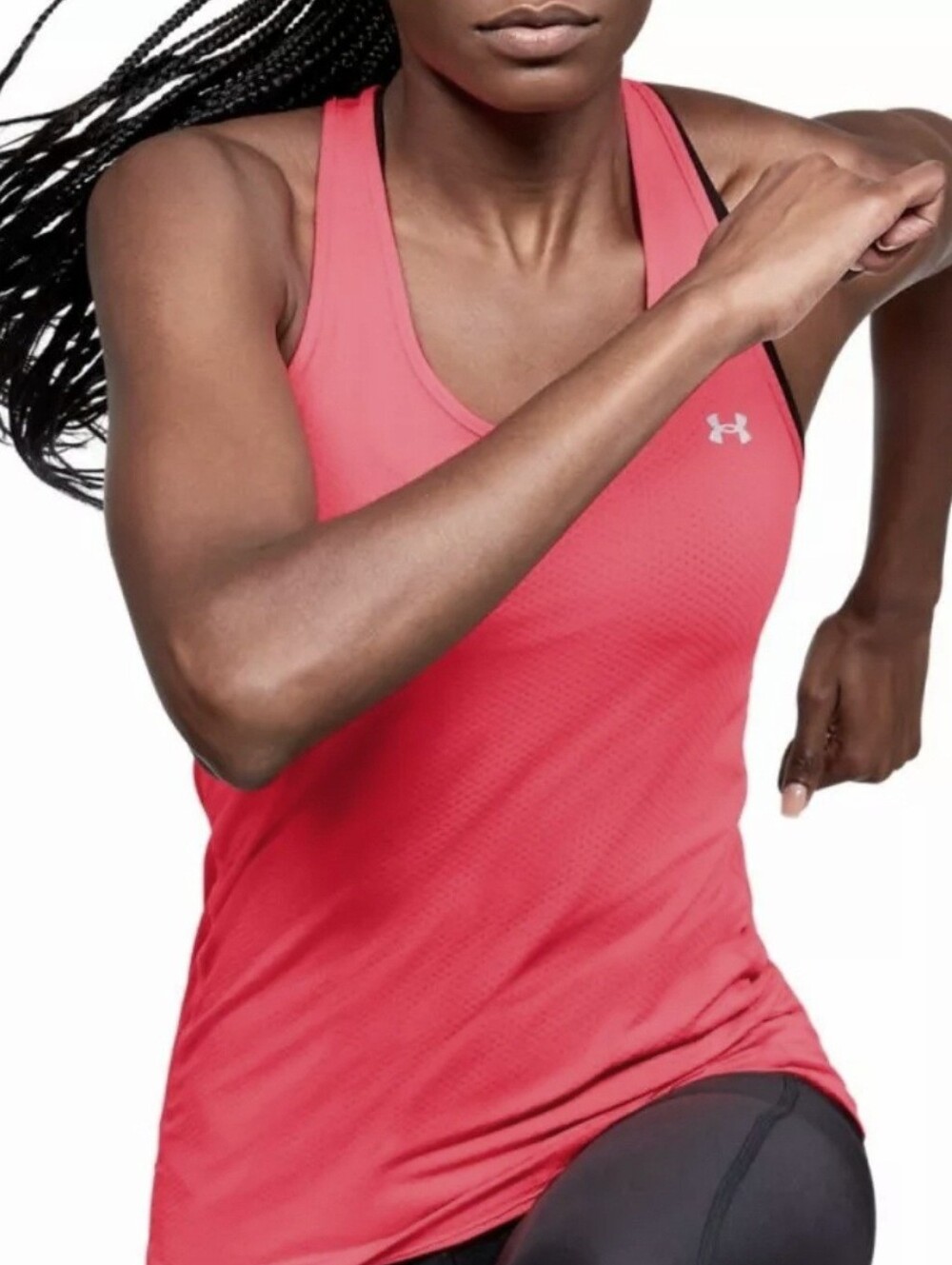 Under Armour Women's Pink Heather HeatGear® Racerback Loose Fit Tank Top